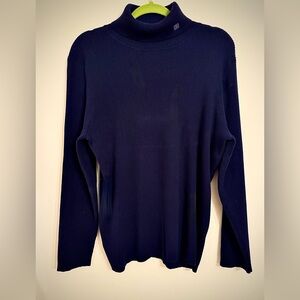 💥SOLD Lauren Ralph Lauren Ribbed Navy Turtleneck Sweater